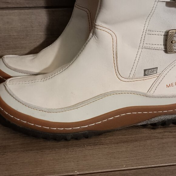 Merrell Decora Chant Women Snow Boots J48428 Size 8.5 White Faux Leather - Picture 11 of 16